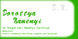dorottya namenyi business card